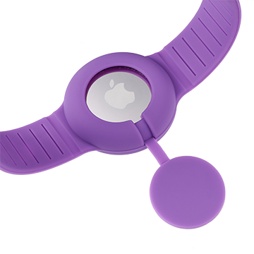QR Code Medical ID Wristband with Location Tracker Purple, Purple, pemblem image number 0
